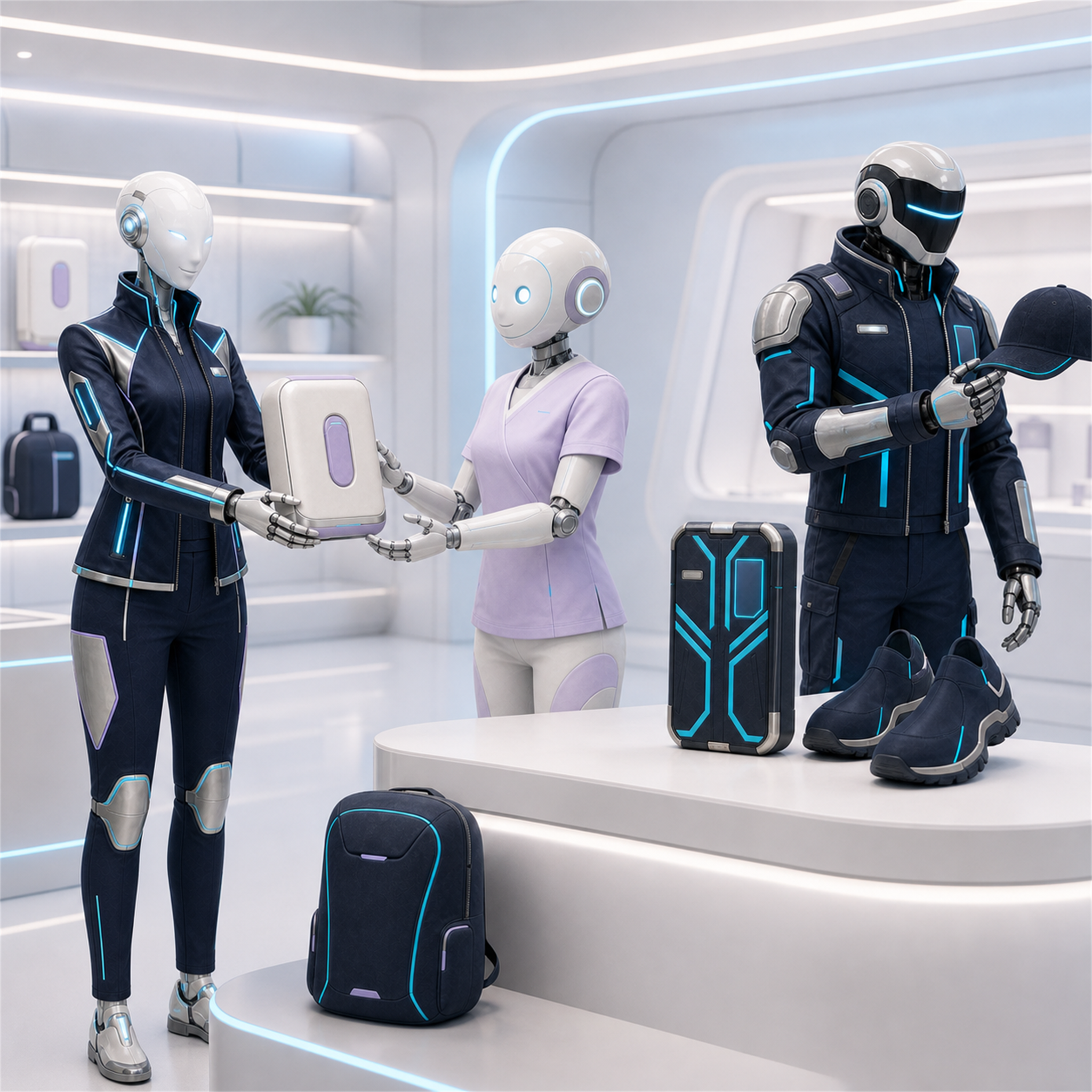 BotCouture Accessoires fuer humanoide Roboter im Studio