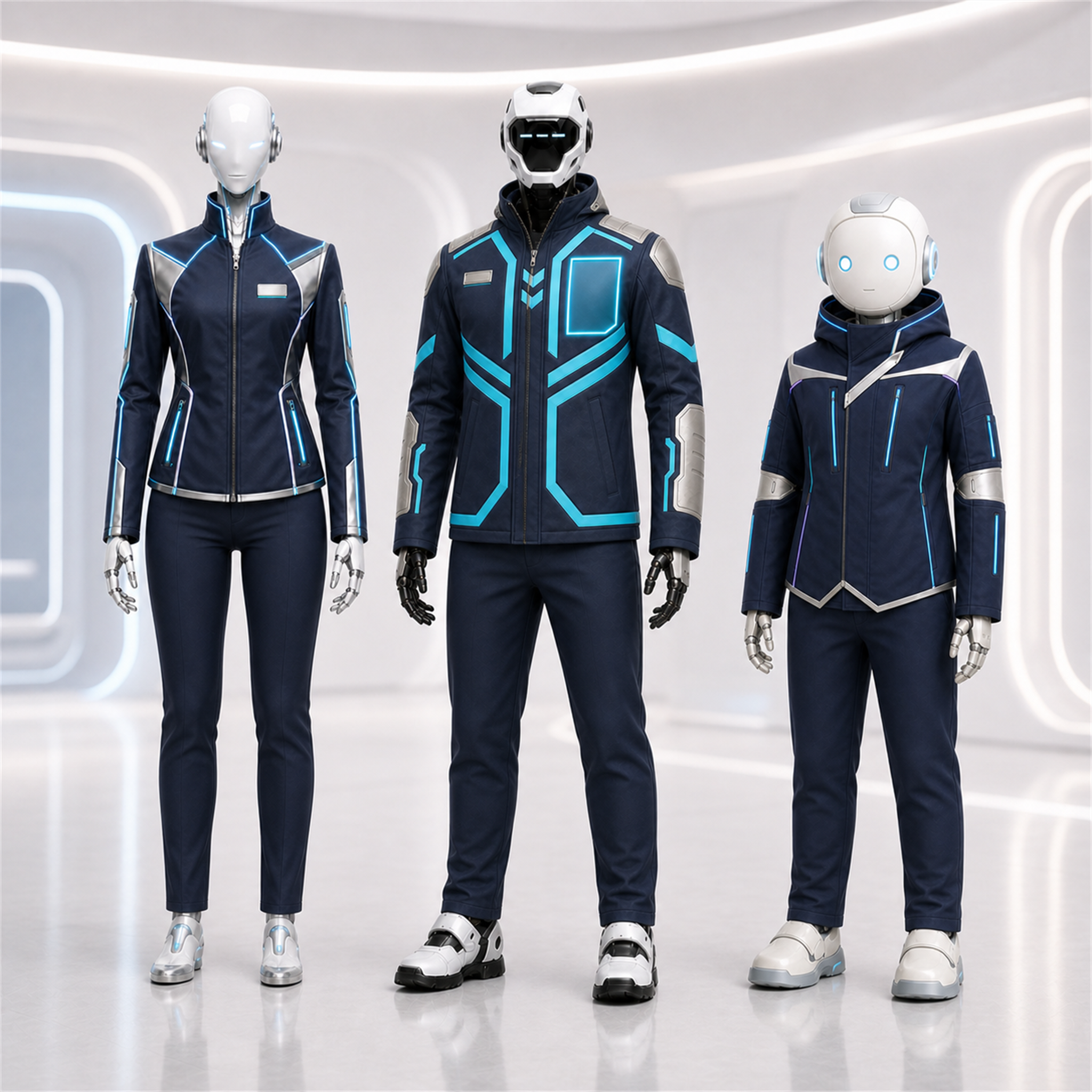 BotCouture Jacken fuer humanoide Roboter im Showroom