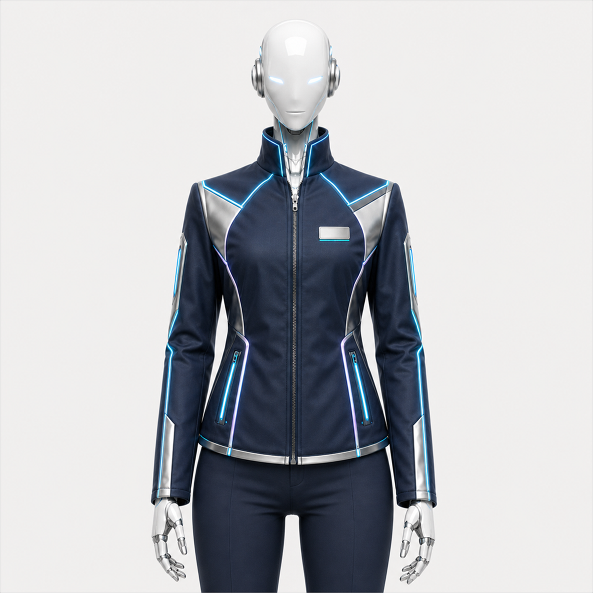 AURA traegt die BotCouture Branded Role Jacket