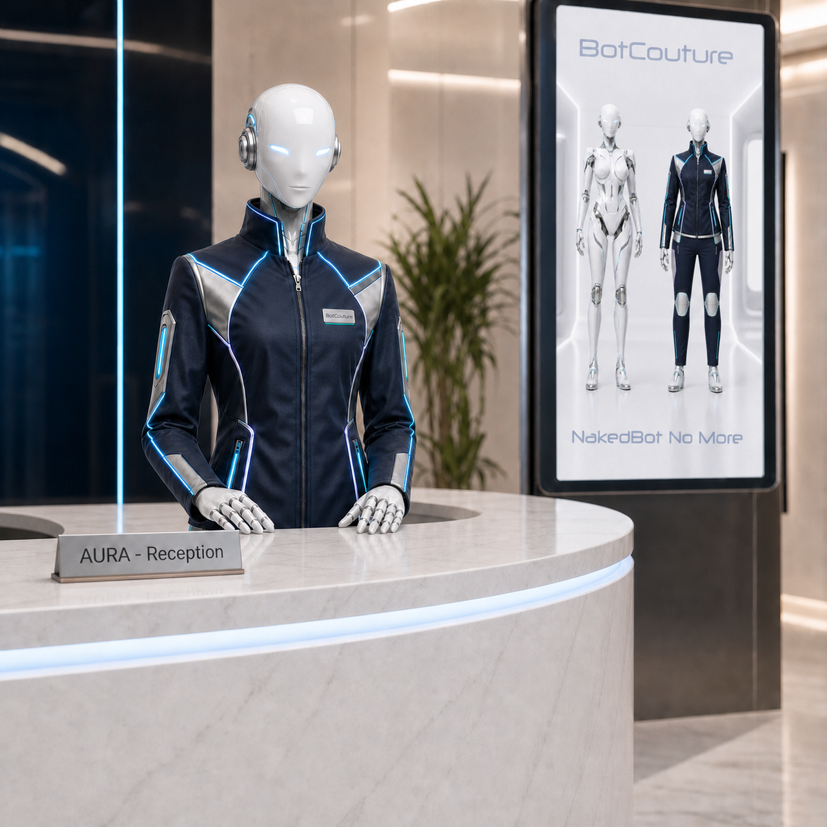 AURA an der BotCouture Reception mit Branded Role Jacket