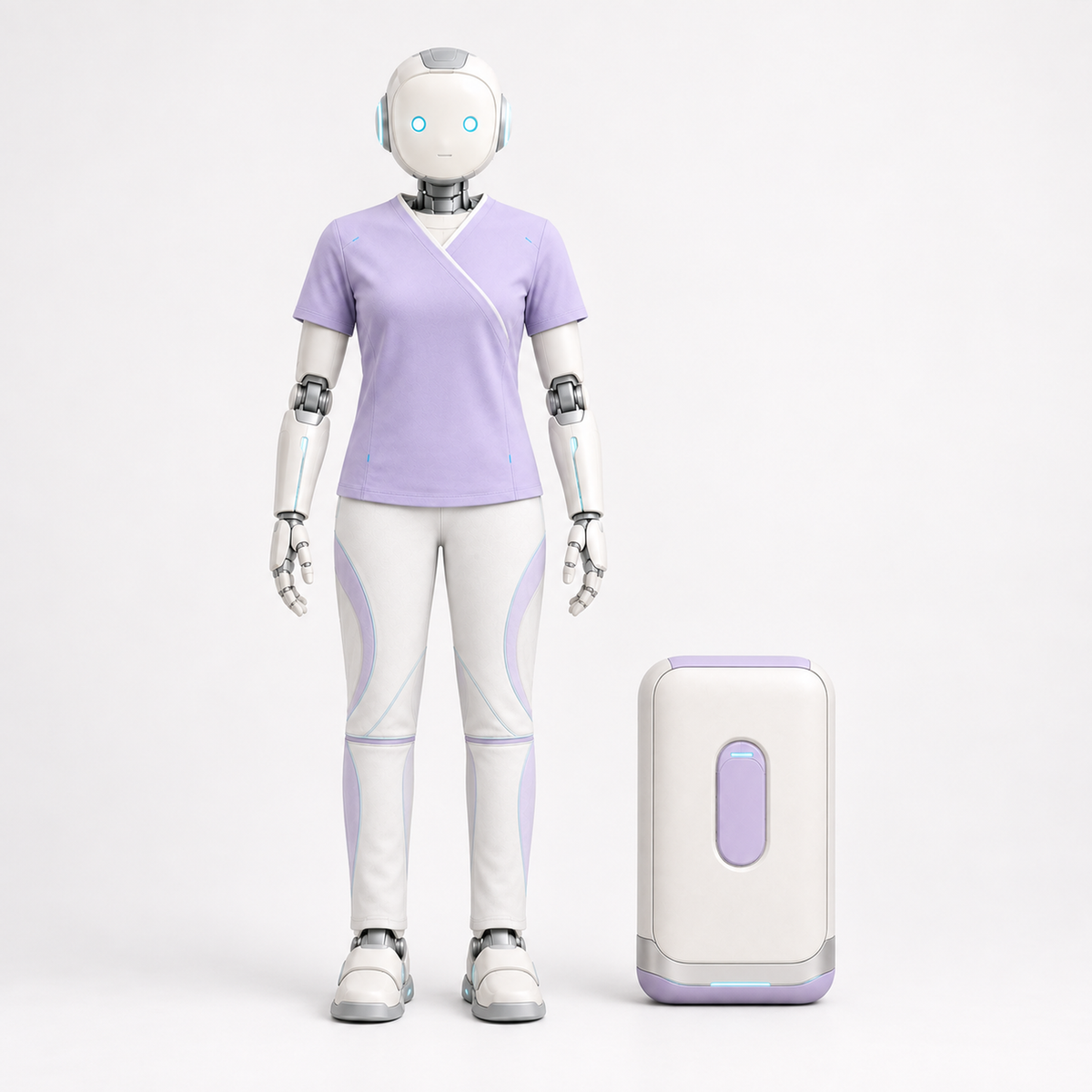 LUMI frontal im BotCouture Care Comfort Set mit Care Shirt Soft, Care Pants Comfort und Pflege-Kit-Tasche