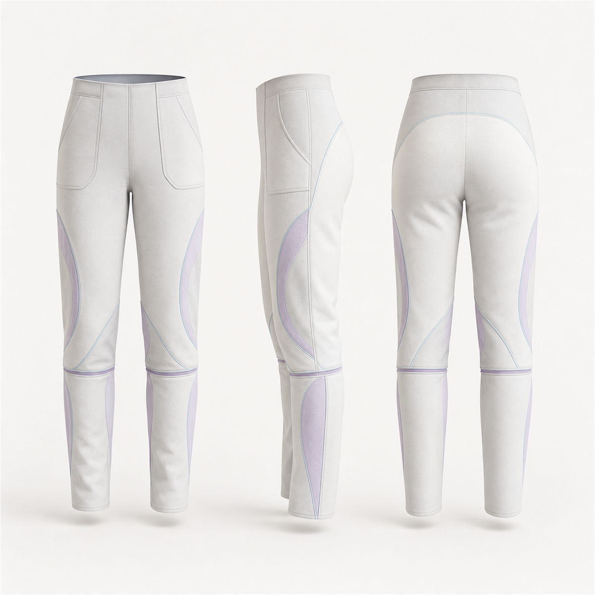 Care Pants Comfort v02 – Vorder-, Seiten- und Rückansicht