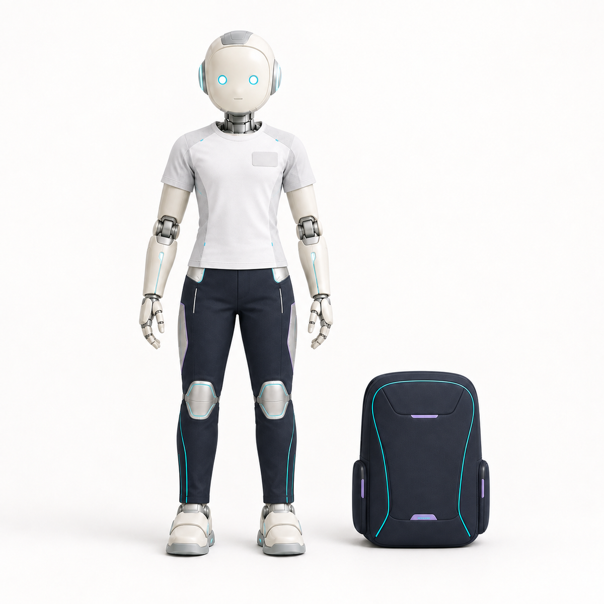 LUMI frontal im BotCouture Everyday Starter Set mit Basic Shirt, Utility Pants Light und Companion Pack