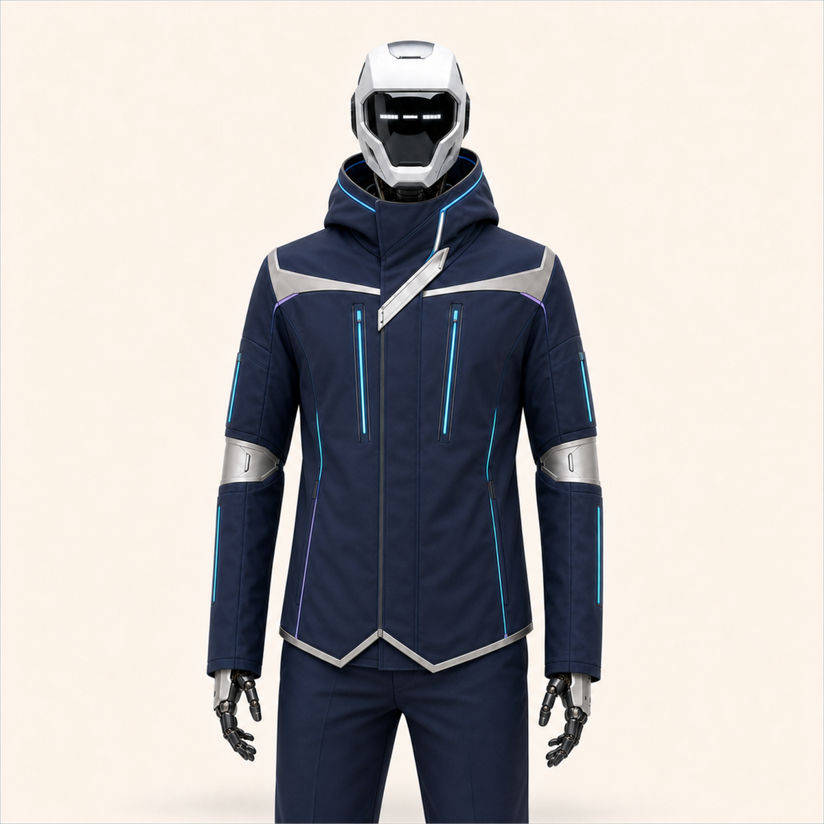 NOVA trägt die Outdoor Weather Jacket für Roboter